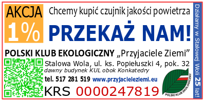 QR code reklama 1 procent Polski Klub Ekologiczny PRZYJACIELE ZIEMI Stalowa Wola